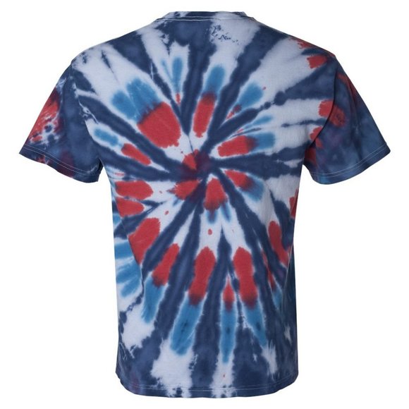 Plus Red, White, Blue Tie Dye Unisex T Shirt Cotton Sizes XL-3XL Fourth of July - Picture 3 of 3